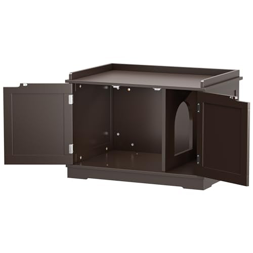 Cat Litter Box Enclosure Furniture Hidden (Brown)