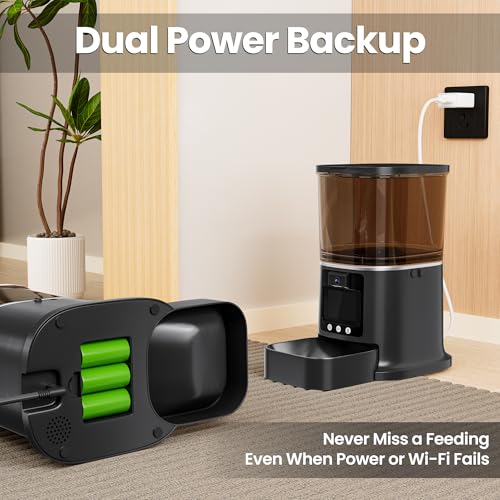 Automatic Cat Feeder with Camera (BLACK)