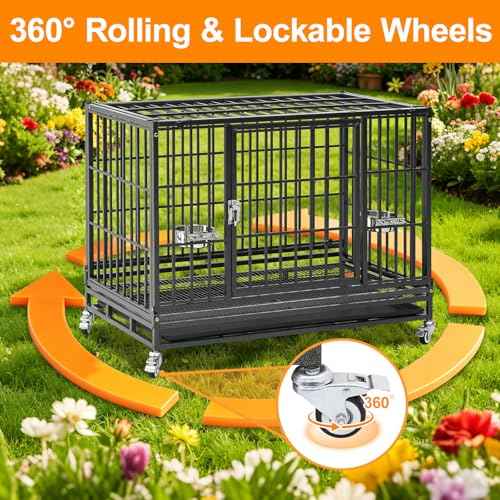 36 inch Stackable Heavy Duty Dog Crate (36.0"L x 22.5"W x 29.5"H)