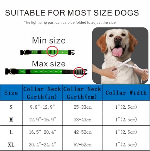 LED Dog Collar with AirTag Holder and Custom ID Tag (PINK / XL(19.7-23.6"))