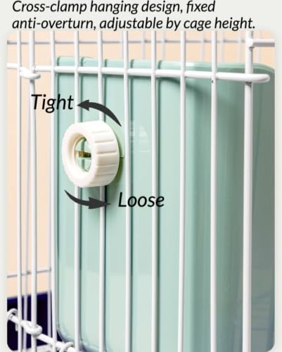 2-in-1 Rabbit Hay Feeder Bowl for Guinea Pigs & Small Animal Cage (Blue) (Blue)