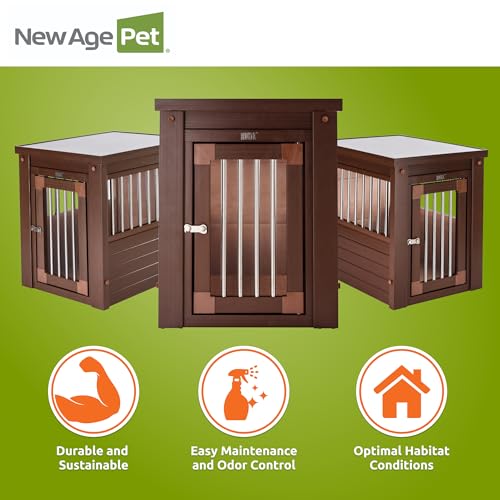 ECOFLEX® Small Furniture Style Dog Crate & End Table (Russet / 23.8"L x 18.2"W x 22.2"H)