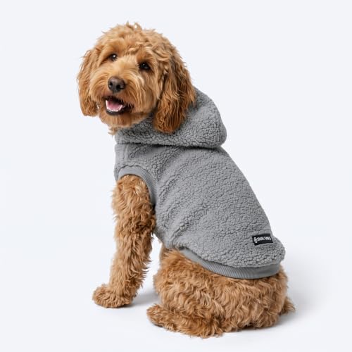 Sherpa Fleece Dog Jacket (Silver Grey / Large)