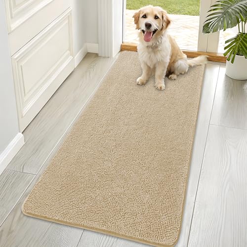 Dog Door Mat for Muddy Paws 70x35 (Beige / 70" X 35")