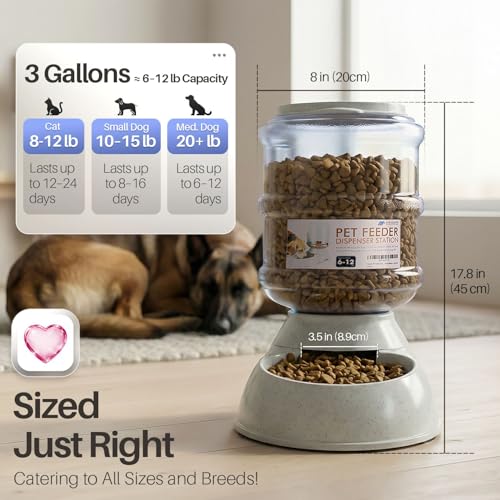 Gravity Pet Feeder (6-12 lb Feeder (3 Gallon) / Feeder)