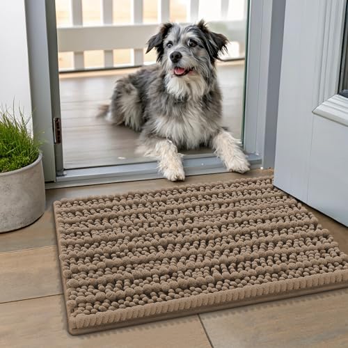 Dog Door Mat for Muddy Paws 24x16 (Layered-Camel / 24"X16")