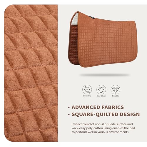 All Purpose Square Quilted Western Saddle Pad (Brown)
