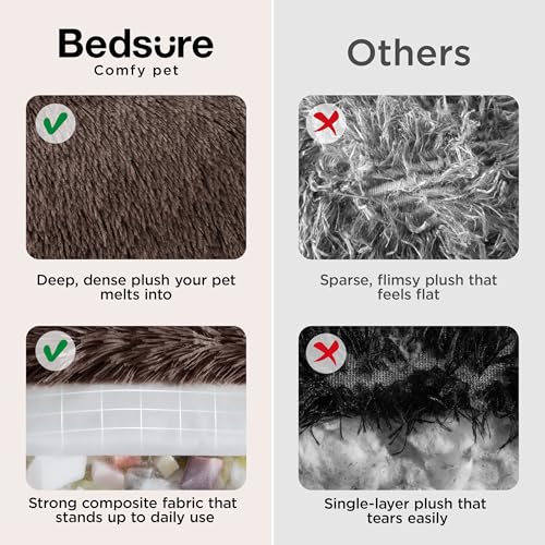 SupportMax® Calming Dog Bed Medium Size Dog Washable Pet Bed (Chestnut Brown / M PLUS(33x33x7))