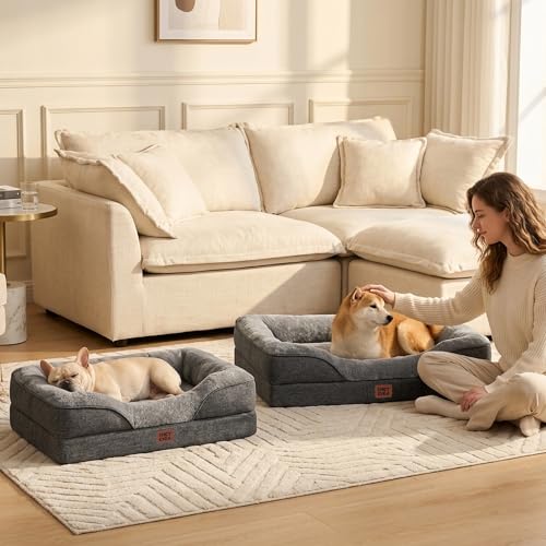 Orthopedic Dog Bed for Medium Dog (Grey / 30x20x6.5)