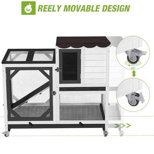 2 Story Rabbit Hutch Bunny cage Wooden Rabbit Cage Indoor