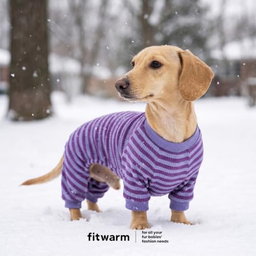 Purple and Violet Striped Dog Pajamas (X-Small / DarkViolet)