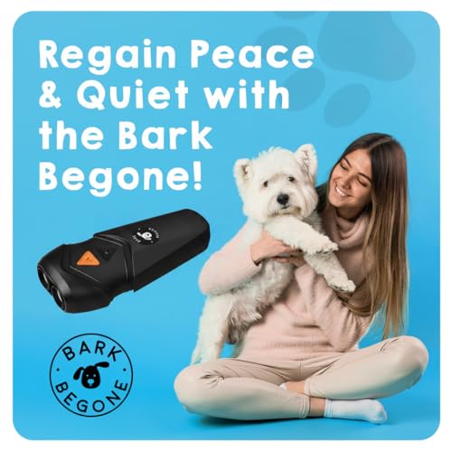 Ultrasonic Dog Bark Deterrent & Behavior Corrector (Black Rechargeable (1 Pack))
