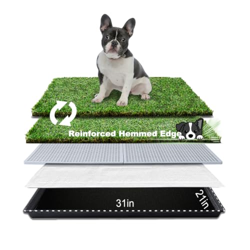Dog Grass Pad with Tray (M 31”×21” for Dog＜ 26" Length)