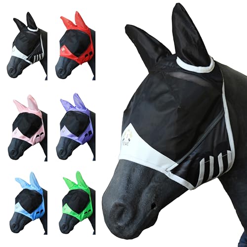 Fine Mesh Horse Fly Mask w (Full / Black)
