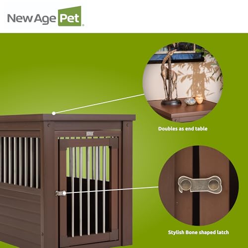 ECOFLEX® Medium Furniture Style Dog Crate & End Table (Brown / 29.5"L x 21.1"W x 25.2"H)