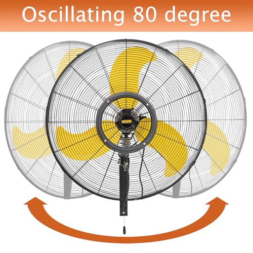 2 Pack 30 inch Misting Outdoor Oscillation Weatherproof Wall Mounted Fan with IP44 Enclosure Motor (30" Outdoor (No Remote))