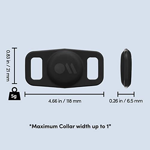 2 Pack AirTag Dog Collar Holder (Black - 2 Pack)