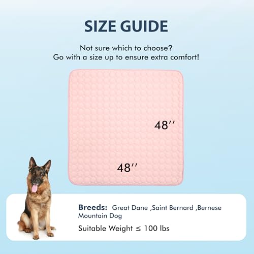 Summer Cooling Mat & Sleeping Pad (48" x 48" / Pink)