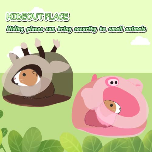 Guinea Pig Rat Bed and Hideout for Ferret Hedgehog Sleep and Hide (2.Giraffes-XL)