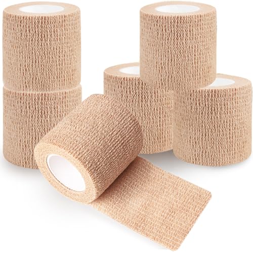 Self Adhesive Bandage Wrap 6 Pack (Beige)