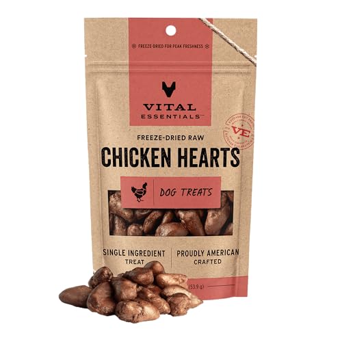 Freeze Dried Raw Chicken Hearts Dog Treats (1.9 Ounce (Pack of 1))