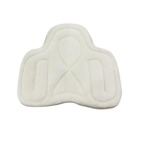 Horse Saddle Cushion Western Long Saddle Pad Horse Riding Seat Saddle Cushion Pad (50X40cm / White style)