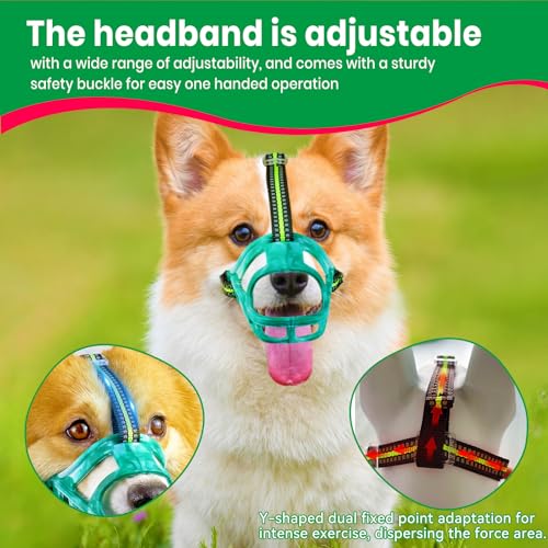 Dog Muzzle Basket Muzzle for Small Medium Large Dogs (Size S Sout(6.3"-7.28"))