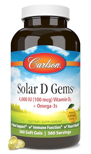 Solar D Gems 4000 IU (360 Count (Pack of 1))