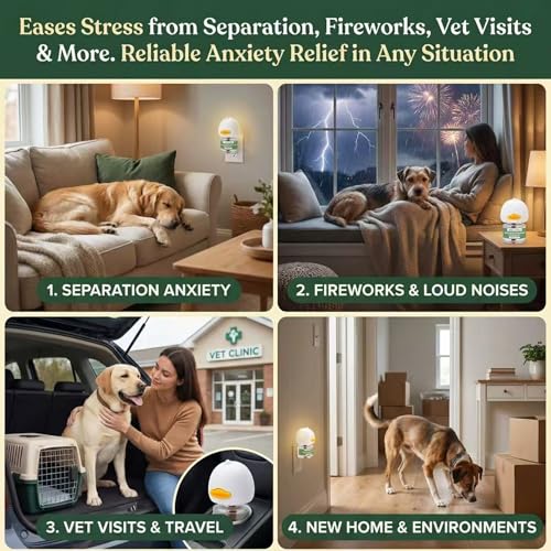 8-in-1 Dog Calming Diffuser Kit, 2 Plug-Ins & 6 Refills, 180-Day Supply (8 packs - Duck Diffuser)