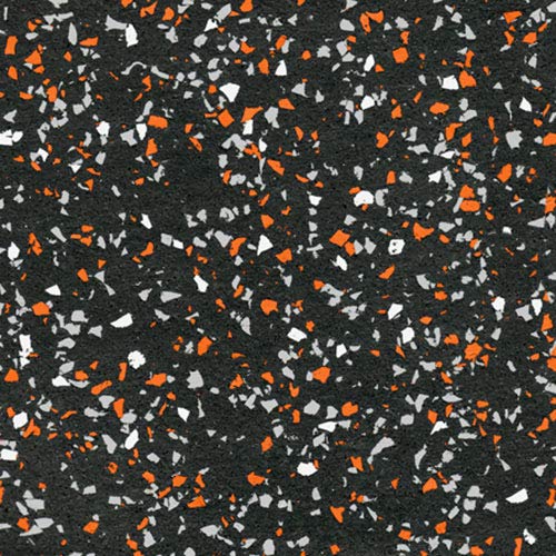 Extreme Rubber Gym Tiles (10 Tile Pack (Covers 40 Sq Ft) / 35% Orange/Grey/White)