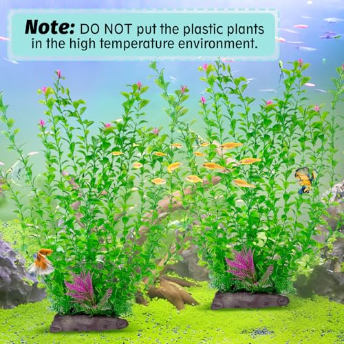 Aquarium Plastic Plants Aquarium Decor Artificial Fish Tank Plants (C*2 Pcs / 20.4 in)