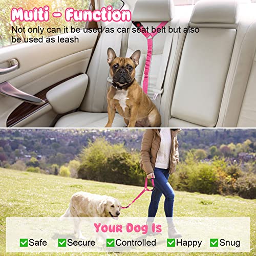 Dog Seat Belt for Car (Pink)