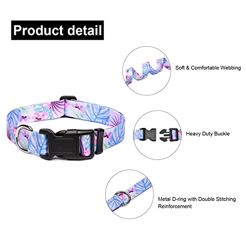 Adjustable Dog Collar (Medium / Floral Purple)