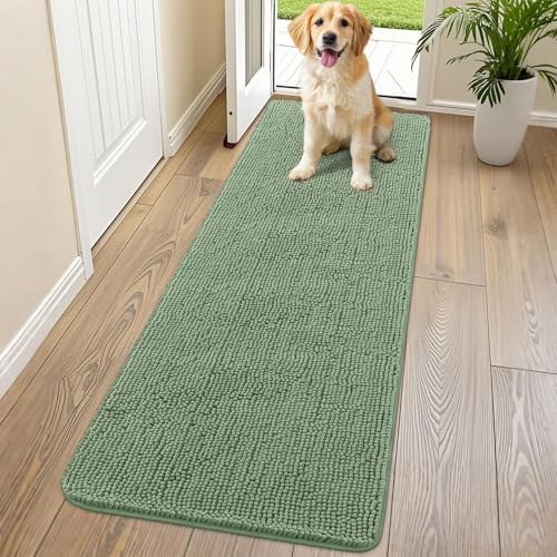 Dog Door Mat for Muddy Paws 70x24 (Olive Green / 70"X24")