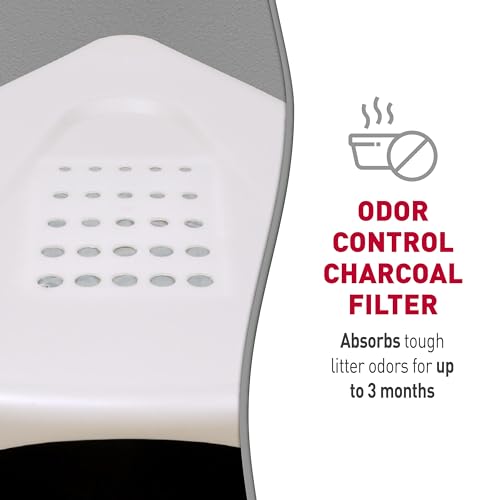 Advanced Hooded Corner Cat Litter Box with Charcoal Filter (Pack of 1)