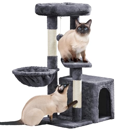 Cat Tree Multi Level Climbing Tower for Indoor Cats (Dark gray)