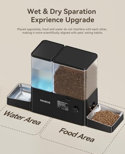 Automatic Cat Feeder and Water Dispenser (Black / 8.5L-Standard)