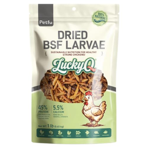Dried Black Soldier Fly Larvae for Chickens Duck (1 Pound (Pack of 1))