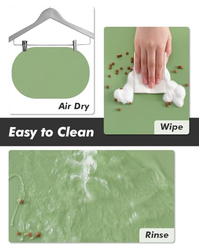 Absorbent Dog Food Mat (Green / 14"x22")