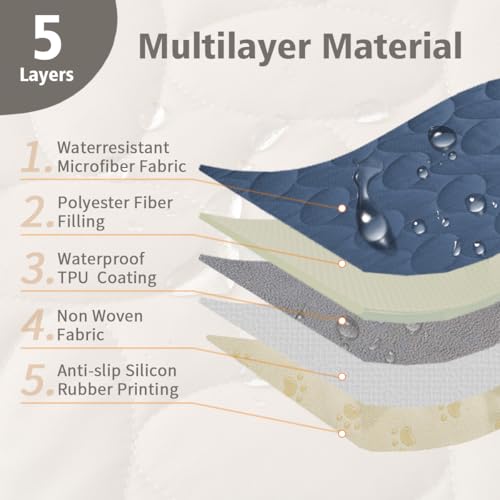 Pet Bed Cover Dog Bed Blanket for Sofa and Furniture Waterproof New Pattern Design (30x70 Inch (Pack of 1) / Navyblue)