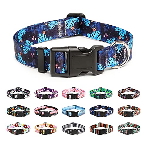 Adjustable Dog Collar (Extra Small / Monstera)