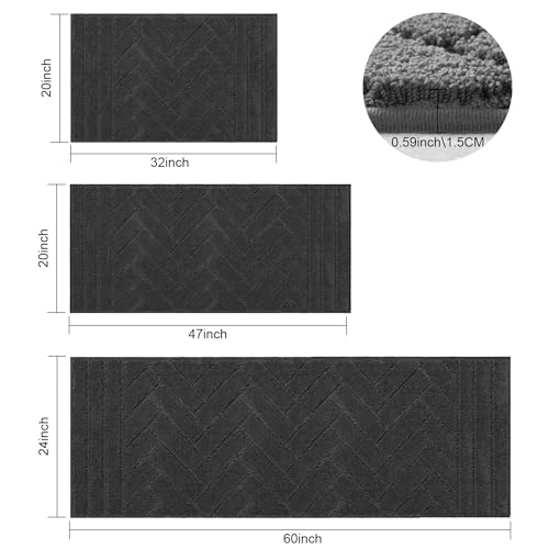 Dog Door Mat for Mud Paws (24" x 59" / Charcoal)