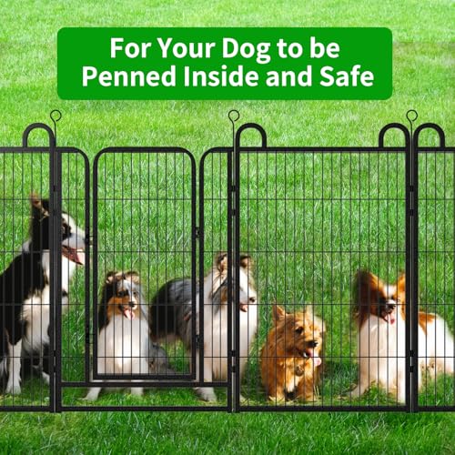 Dog Playpen Outdoor 24 Piece Panels Heavy Duty Dog Fence 40" (27"W x 40"H)