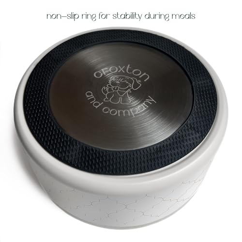 CROXTON & CO. Stainless Steel Pet Bowl for Dogs & Cats (So Pawsh / Medium)