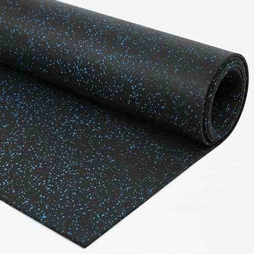 Traxxon by FlooringInc Rubber Gym Flooring Roll (Blue / 180"L x 48"W x 0.4"Th)