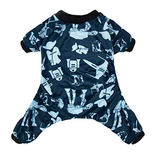 Small Dogs Outfit Soft Puppy Onesies Pjs Dog Pajamas Pet Coat Cat Apparel Comfy Doggie Jumpsuit Bodysuit for All Seasons (Star Wars / X-Small)