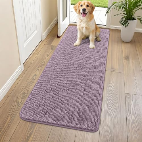 Dog Door Mat for Muddy Paws 59x24 (Deep Plum / 59"X24")