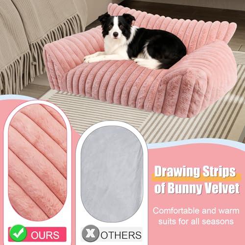 Cute Dog Couch for Medium Large Dogs (Large(36x27x10") / Pink)