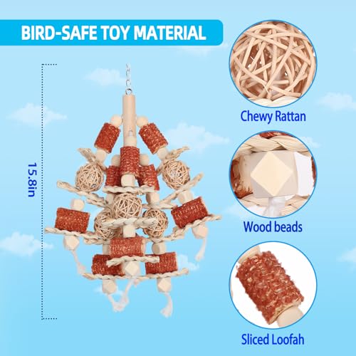 Bird Toys Natural Corn Stick Parrot Toys Hanging in Bird Cages