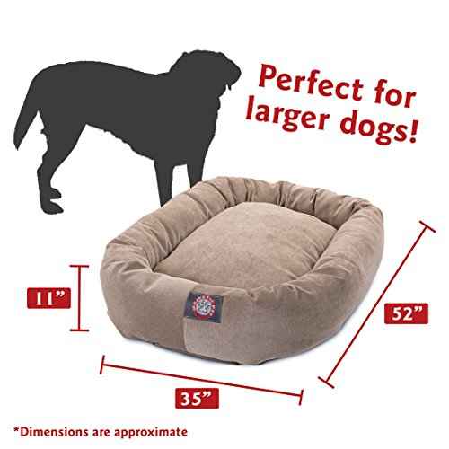 Villa 52 Inch Shredded Memory Foam Dog Bed for X (Pearl)